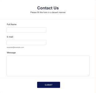 General Inquiry Contact Form Template