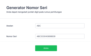 Generator Nomor Seri Form Template