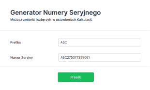 Generator Numeru Seryjnego