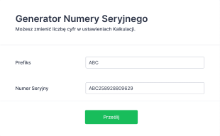 Generator Numeru Seryjnego
