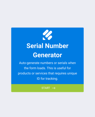 Generator Numeru Seryjnego Form Template
