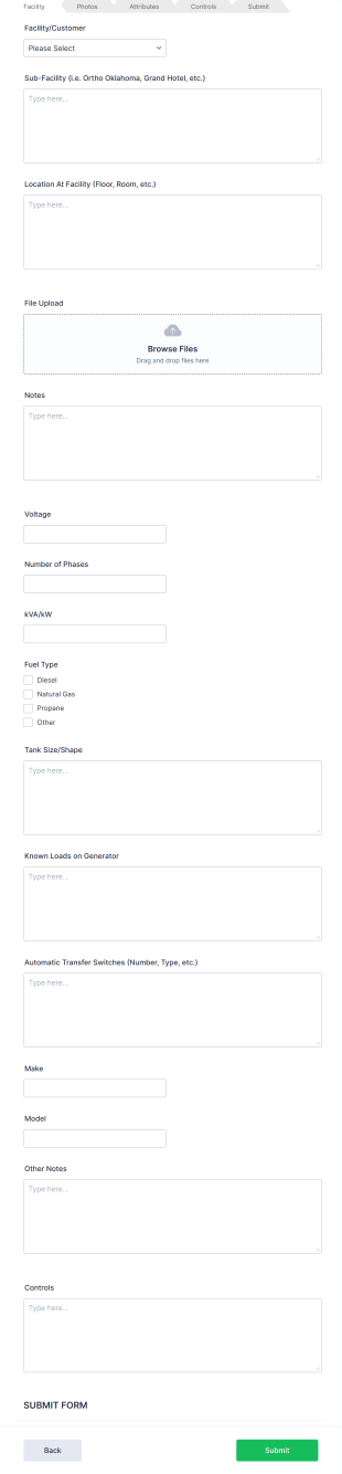 Facility Audit Intake Form Template