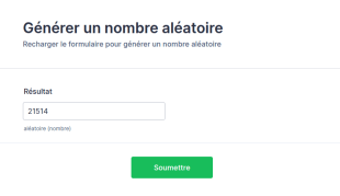 Générer Un Nombre Aléatoire