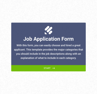 Generic Job Application Form Template