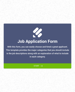 Generic Job Application Form Template