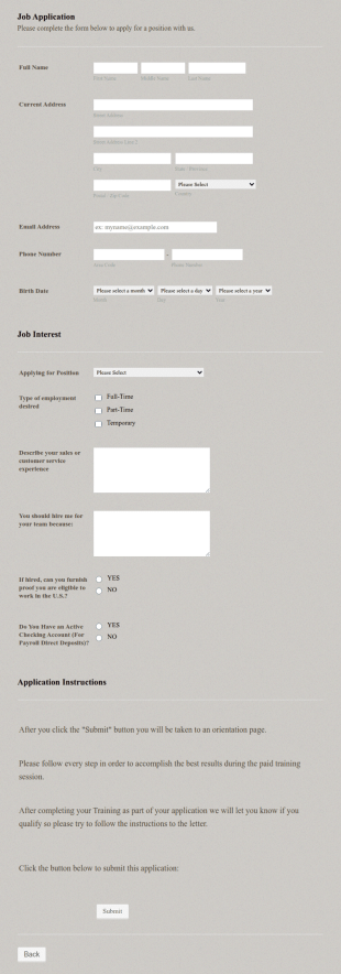 Cv Application Form CV Application Form Template | Jotform