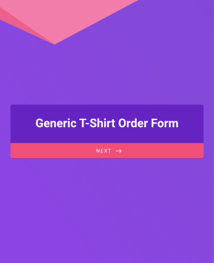 Generic T Shirt Order Form Template