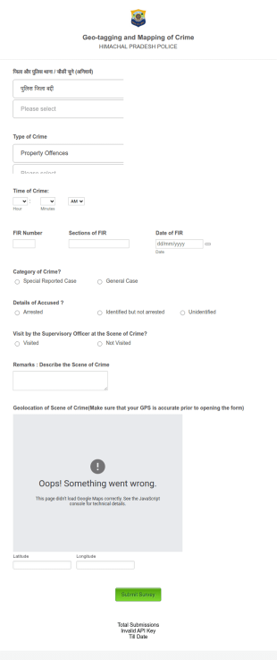 Geo Tagging And Mapping Baddi Form Template