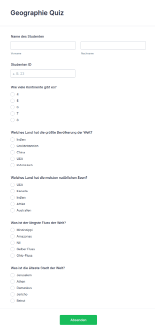 Geographie Quiz
