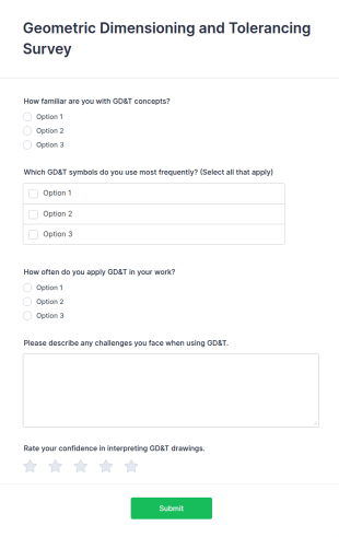 Geometric Dimensioning And Tolerancing (GD&T) Survey Form Template