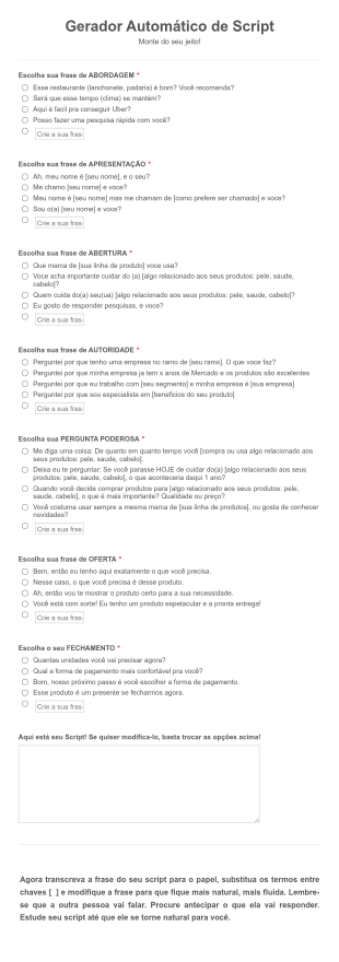 Gerador Automático De Script