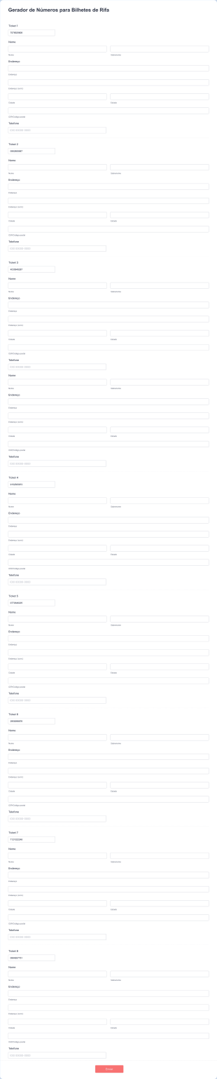 Gerador De Números Para Bilhetes De Rifa Gratuito Form Template