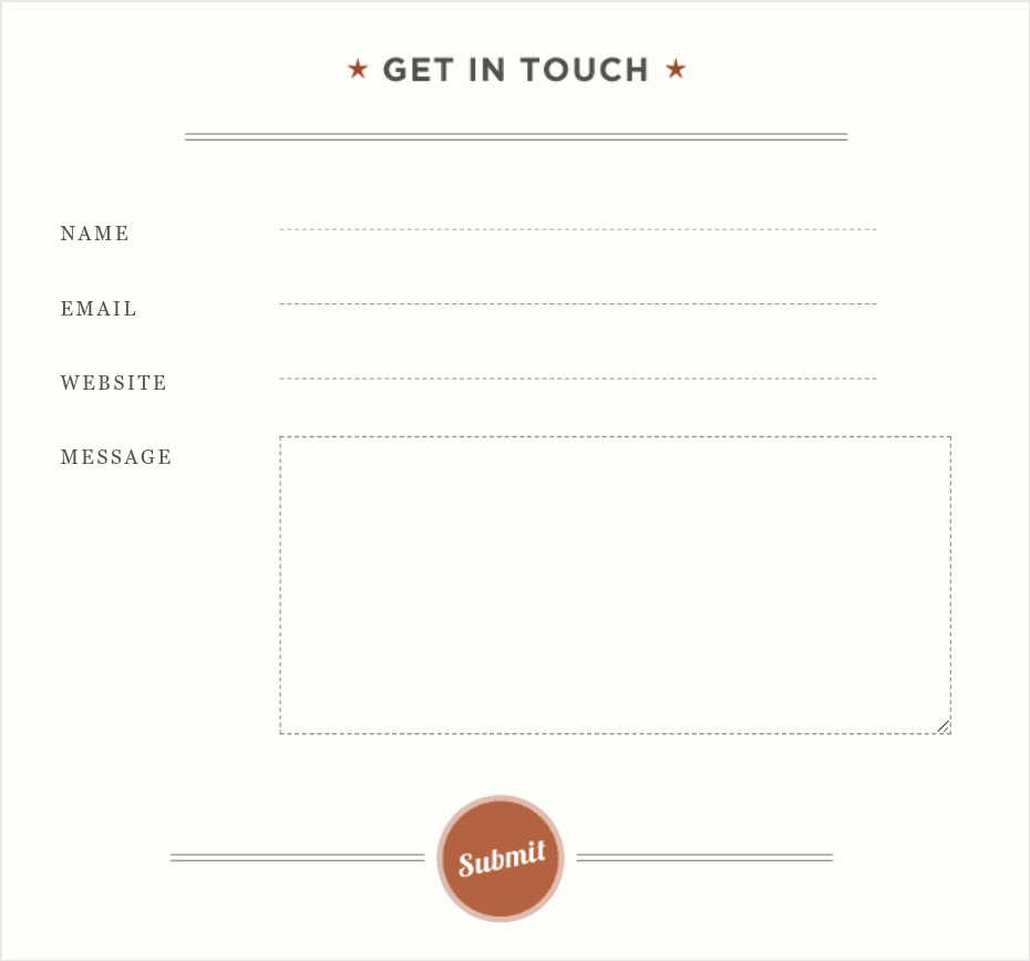 Get in touch form template jotform