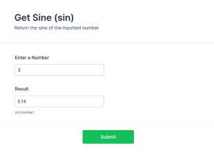 Get Sine (sin) Form Template