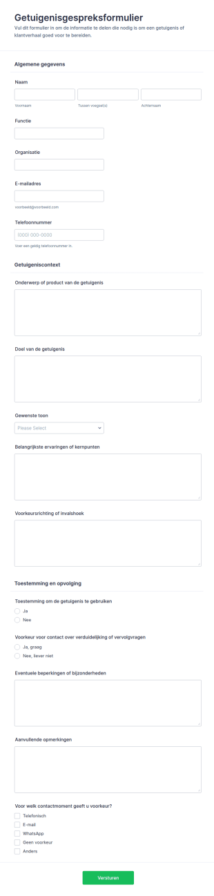 Getuigenisinterviewformulier