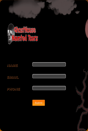 GhostHouse Haunted Tours Form Template