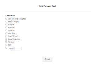 Gift Basket Poll Form Template