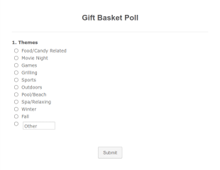 Gift Basket Poll Form Template