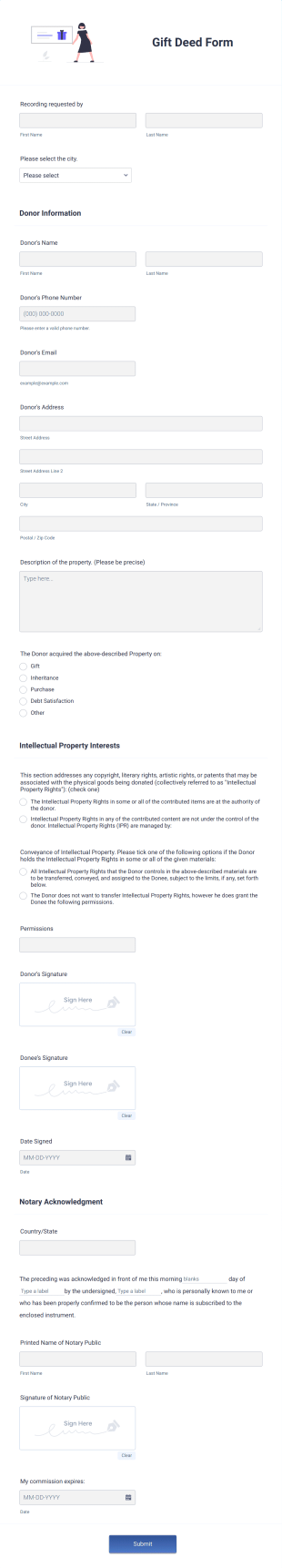 Gift Deed Form Template