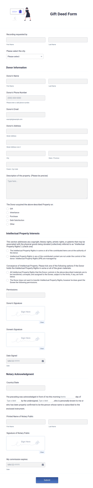 Gift Deed Form Template