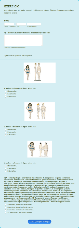 Modelo Exercicio Teste Form Template