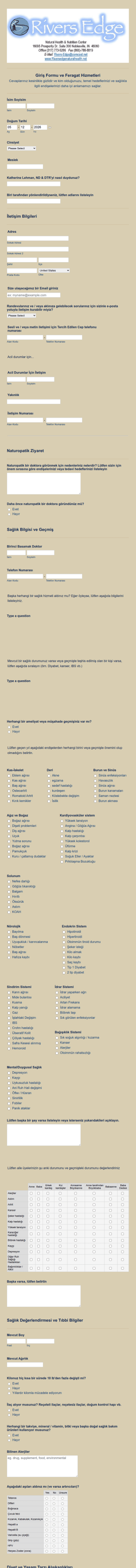 Giris Formu Ve Feragat Belgesi Form Şablonu