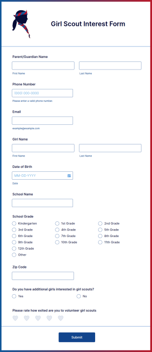 Girl Scout Interest Form Template