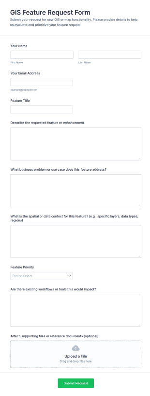 GIS Feature Request Form Template