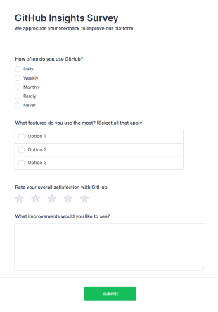 GitHub Insights Survey Form Template