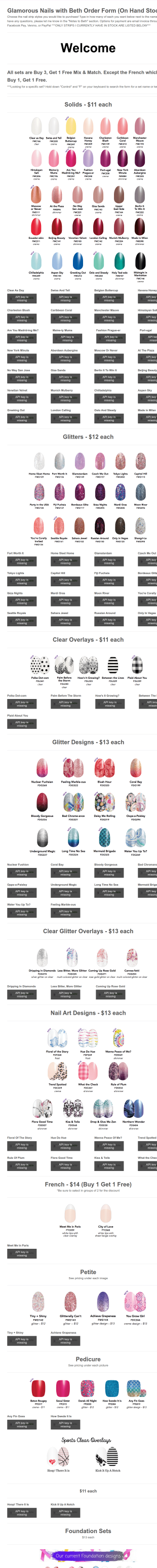 Glamorous Nails With Beth On Hand Stock Form Template