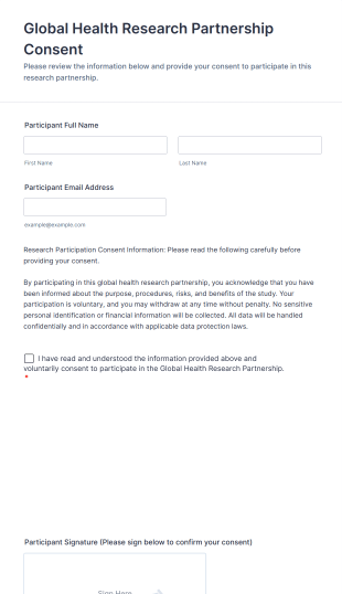 Global Health Research Partnership Consent Form Template