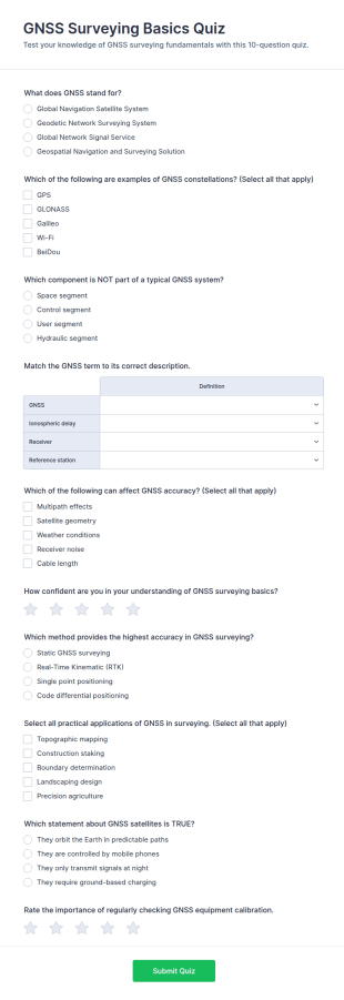 GNSS Surveying Basics Quiz Form Template