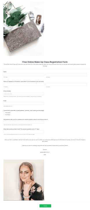 Goal Setting Form Template
