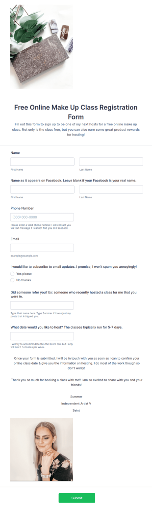 Goal Setting Form Template