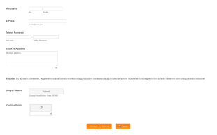 Gönderi Yükleme Form Template