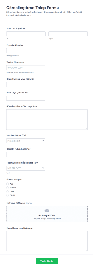 Görselleştirme Talep Form Şablonu