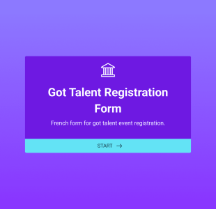 Got Talent Registration Form Template
