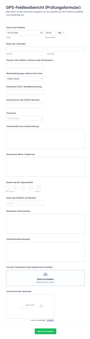 GPS Feldtestbericht