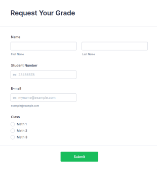 Grade Request Form Template