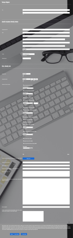 Grafik Tasarım Sipariş Form Template