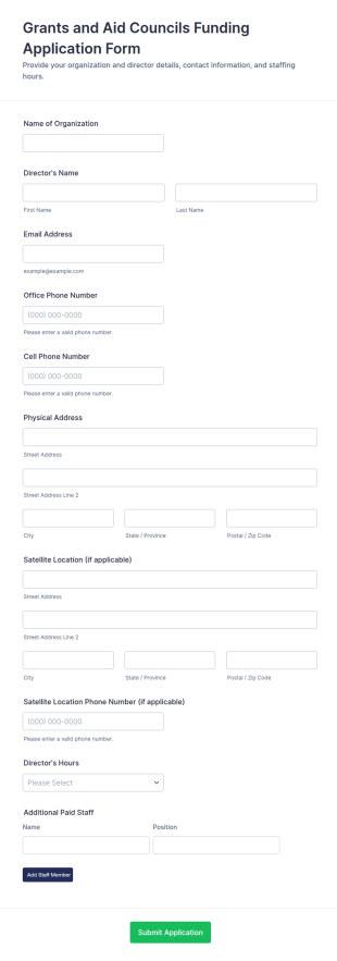 Grants And Aid Councils Funding Application Form Template