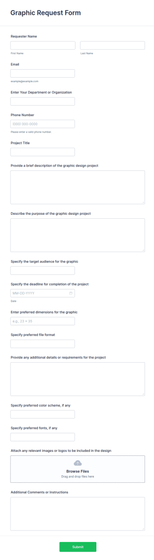 Graphic Request Form Template