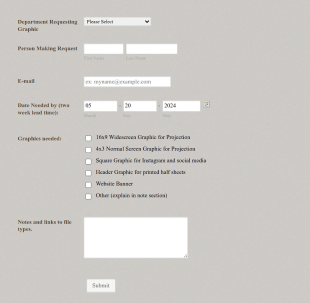 Graphic Request Form Template