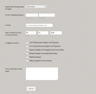 Graphic Request Form Template