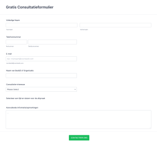 Gratis Client Consultatie Form Template