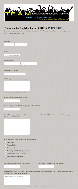 Greek Interview Questionaire Form Template