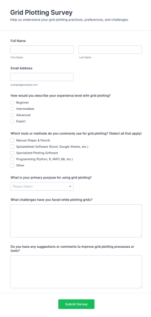 Grid Plotting Survey Form Template