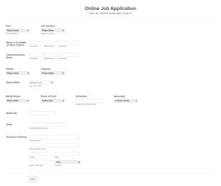 Group D Application Form Template