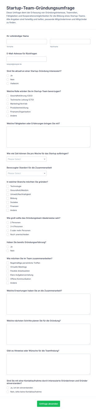 Gründungsteam Bildungsumfrage