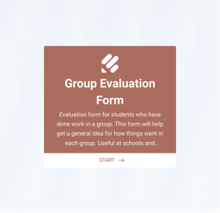Grup Çalışması Değerlendirme Form Template